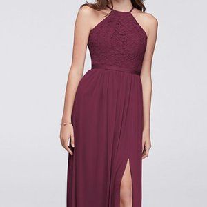 Wine Bridesmaid Dress